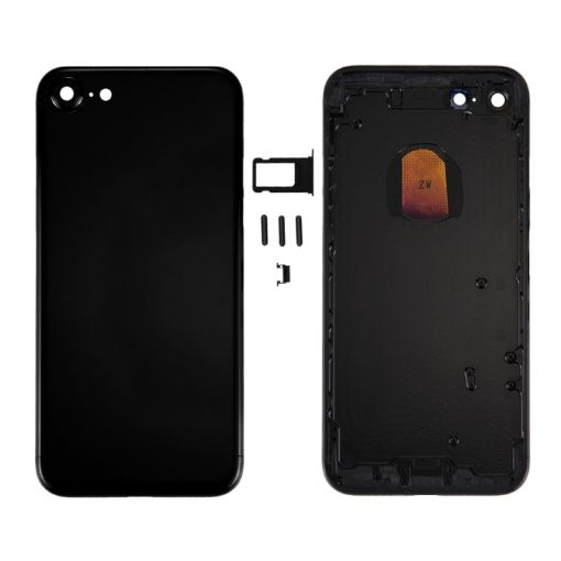 iPhone 7 Jet Black 6-in-1 Housing: Cover, Tray, Controls & Switch - 1