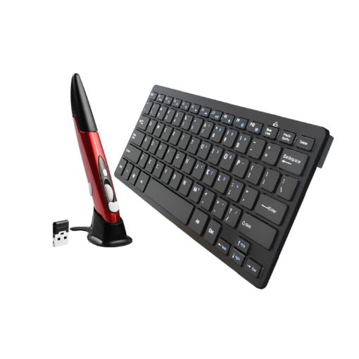 KM-808 Wireless Keyboard & Pen Mouse w/ USB Receiver, Random Color - 1