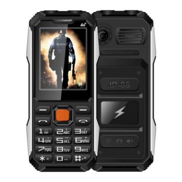 A6 Elder Phone: Waterproof, Shockproof, 6800mAh, Dual SIM, Black - 1