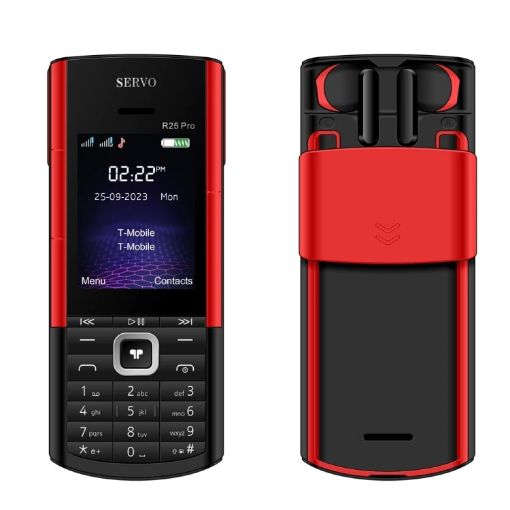 SERVO R25 Pro Phone: 2.4" Display, Dual SIM, TWS Headsets, Black Red - 1
