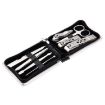 8 in 1 Nail Care Kit: Clipper, Scissors, Tweezers & More, Leather Bag - 1