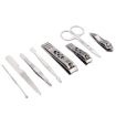 8 in 1 Nail Care Kit: Clipper, Scissors, Tweezers & More, Leather Bag - 2