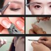 8 in 1 Nail Care Kit: Clipper, Scissors, Tweezers & More, Leather Bag - 5