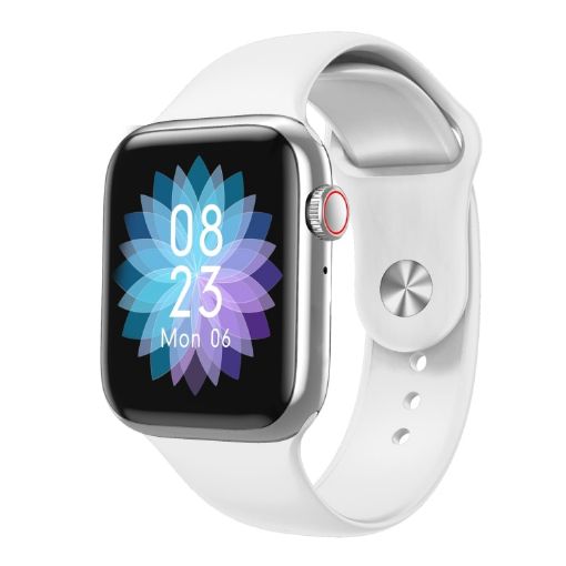 W98 Plus Smart Watch 1.54" Screen IP67 Waterproof Monitoring White - 1