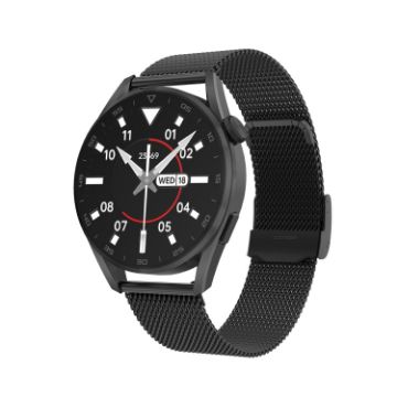 DT3pro Smart Watch, 1.36" Screen, IP67, Steel Band, Health Monitor (Black) - 1