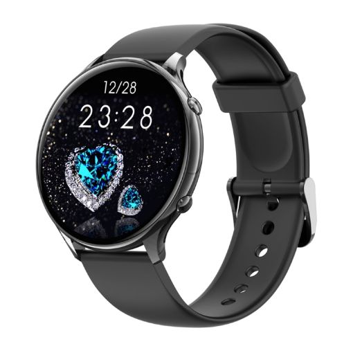 QS06 Smart Watch: 1.28" Screen, IP67, Health Monitoring, Black - 1