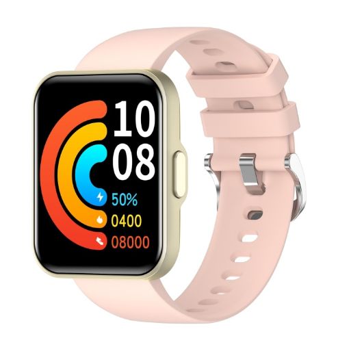E21 Smart Watch: 1.69" Screen, IP68 Waterproof, Health Monitoring (Pink) - 1