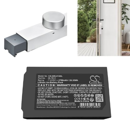 Somfy Door Keeper Lock Battery 1241386 (p/n BL7812) - 1