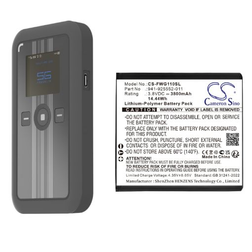 Battery for Jexstream RG1100 (p/n 941-925552-011) - 1