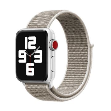 Apple Watch Nylon Band 46/49/45/44mm Light Grey Magic Stick Strap - 1