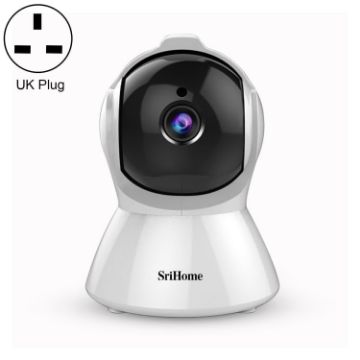 SriHome SH025 1080P HD AI Auto-tracking IP Camera, Two Way Audio, UK Plug - 1