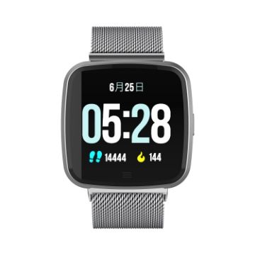 DTNO.1 G12 Smart Bracelet: 1.3" OLED, IP67, Heart Rate, Silver Band - 1