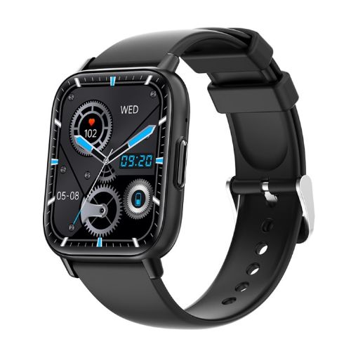 DM60 Smart Watch - 1.83" IP68 Waterproof, Temp/Heart/Blood Monitoring (Black) - 1