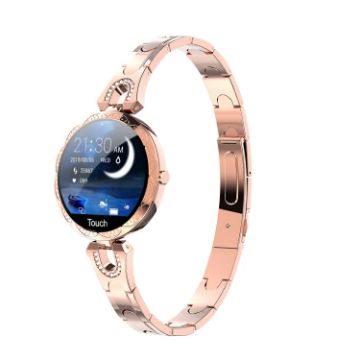 AK15 Fashion Smart Bracelet - 1.08" LCD, IP67, Heart & Sleep Monitor, Rose Gold - 1