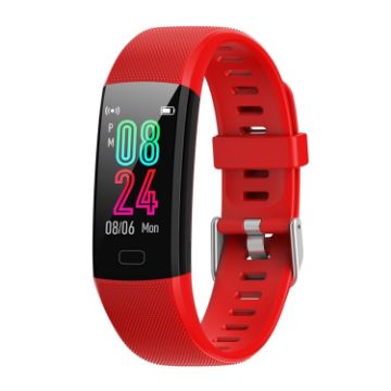Y10 Smart Bracelet: Call, Heart Rate, BP, Sleep & Oxygen Monitor (Red) - 1