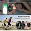 SMA-R2 Smart Watch 1.3" IPS Screen, IP65 Waterproof, Rose Gold Strap - 5