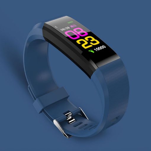 115Plus Smart Bracelet: OLED Screen, Heart Rate & BP Monitor, Blue - 1