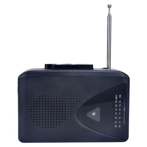 TON009 Stereo Cassette Tape Player with FM/AM Radio & External Speaker - 1
