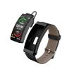 K13 1.14" Smart Watch with Leather Band & Detachable Earphone - Black - 1