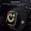 Y68 1.44" Smart Watch - Heart Rate, BP & Oxygen Monitor (Black) - 7