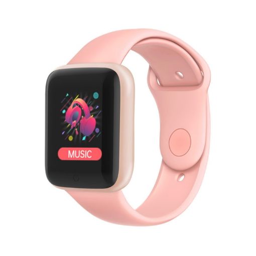 Y68M 1.44" Smart Watch - Heart Rate, BP, Blood Oxygen Monitor (Pink) - 1