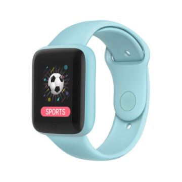 Y68M 1.44" Smart Watch - Heart Rate, BP, Oxygen Monitor (Baby Blue) - 1