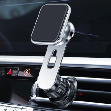 F23 Silver Magnetic Car Vent Phone Mount Bracket for Navigation - 1