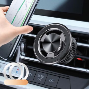 Magnetic Car Phone Holder F83 Air Vent Mount Black - 1