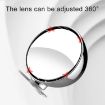 Adjustable 3R-043 Blind Spot Mirror, 60mm Wide Angle Rear View (Black) - 3