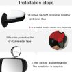Adjustable 3R-043 Blind Spot Mirror, 60mm Wide Angle Rear View (Black) - 6