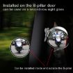 Adjustable 3R-043 Blind Spot Mirror, 60mm Wide Angle Rear View (Black) - 7