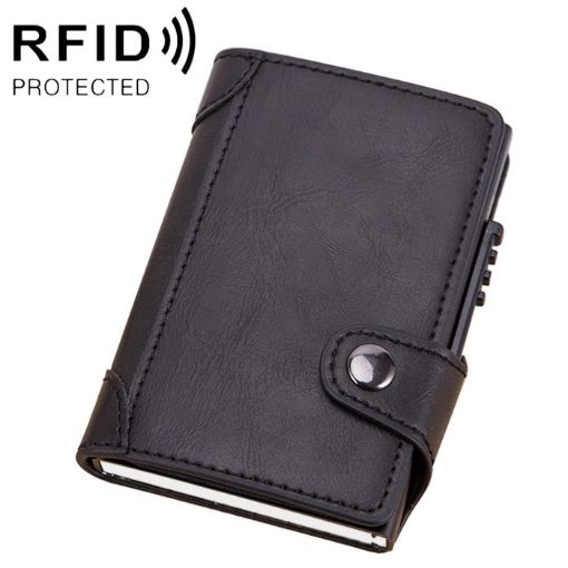X-51 Pop-up RFID Anti-theft PU Leather Wallet with Card Slots (Black) - 1