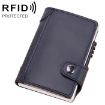 X-51 Blue RFID Anti-theft PU Leather Wallet with Card Slots - 1