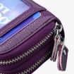 Light Purple Genuine Leather RFID Blocking Card Holder Wallet 10.5x7x4cm - 4
