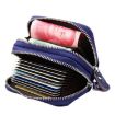 Genuine Leather RFID Blocking Card Holder Wallet, Dark Blue, 10.5x7x4cm - 5