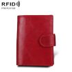 Red Antimagnet RFID Genuine Leather Wallet & Passport Holder for Men - 1