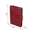 Red Antimagnet RFID Genuine Leather Wallet & Passport Holder for Men - 2