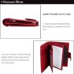 Red Antimagnet RFID Genuine Leather Wallet & Passport Holder for Men - 6