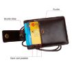 Red KB153 Antimagnetic RFID Leather Card Holder with Lanyard - 6