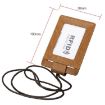 KB153 RFID Leather Card Holder ID Badge with Lanyard - Yellowish-brown - 4