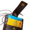 KB153 RFID Leather Card Holder ID Badge with Lanyard - Yellowish-brown - 7
