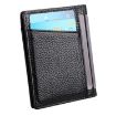 KB173 Ultrathin Litchi Texture Leather Card Holder Bag - Black - 3