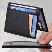 KB173 Ultrathin Litchi Texture Leather Card Holder Bag - Black - 8