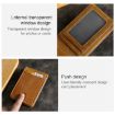 KB186 RFID Leather Billfold Card Wallet, Antimagnetic, Unisex, Yellowish-Brown - 9