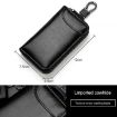 Large-capacity Leather Keys Holder Bag & Wallet - Coffee, 9105 Model - 3