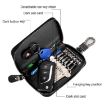 Large-capacity Blue Leather Keys Holder Bag & Wallet - 9105 Waist Hanging - 2