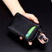 Large-capacity Blue Leather Keys Holder Bag & Wallet - 9105 Waist Hanging - 8