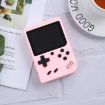 MK800 3" Macaron Mini Retro Handheld Game Console, 800 Games, Pink - 1