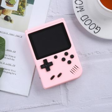 MK800 3" Macaron Mini Retro Handheld Game Console, 800 Games, Pink - 1
