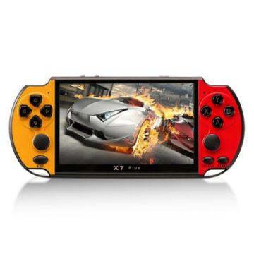 X7 Plus Retro Classic Handheld Game Console 5.1" HD, 8G Memory, Yellow/Red - 1